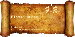 Flesko Ruben névjegykártya